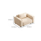 Velvet  Square Arm Sofa Modern Sofa with Pillows in White 37.40"   W