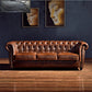 Traditional Flared Arm Sofa Tufted Cushions Seating in Dark Brown Clearhalo 'furn' 'furn_sofas' 'Furniture' 'Living Room Furniture' 'Sofa' 'sofas' 6582938