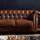 Traditional Flared Arm Sofa Tufted Cushions Seating in Dark Brown Clearhalo 'furn' 'furn_sofas' 'Furniture' 'Living Room Furniture' 'Sofa' 'sofas' 6582939