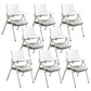 Contemporary Fixed Arms Conference Chair Mesh Seat and Back Desk Chair for Office