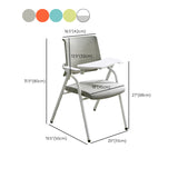 Contemporary Fixed Arms Conference Chair Mesh Seat and Back Desk Chair for Office