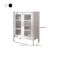Contemporary Metal China Cabinet Glass Doors Hutch Cabinet for Living Room