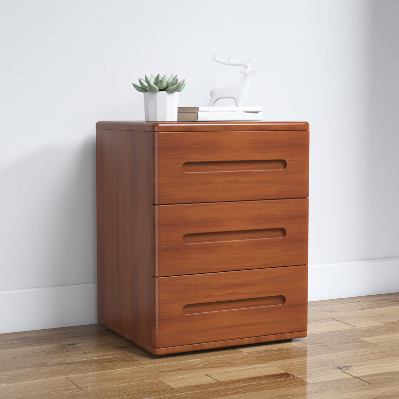 3 - Drawers Contemporary Bedside Cabinet Antique Finish Bed Nightstand Brown 1 Piece Clearhalo 'Bedroom Furniture' 'furn' 'furn_night_stand' 'Furniture' 'night_stand' 'Nightstands' 6583447