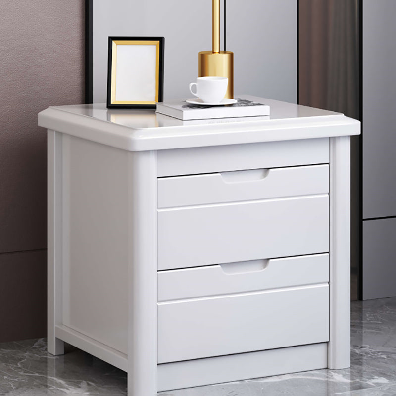 Walnussbett -Nachttisch zeitgenössischer Nachtkabinett mit Schubladen