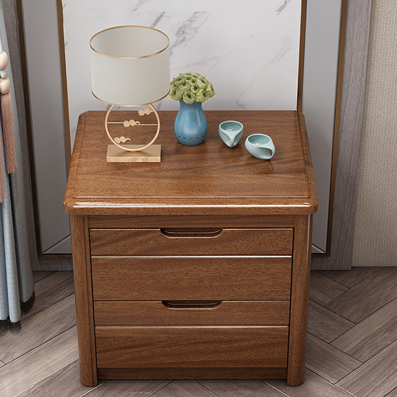 Walnussbett -Nachttisch zeitgenössischer Nachtkabinett mit Schubladen