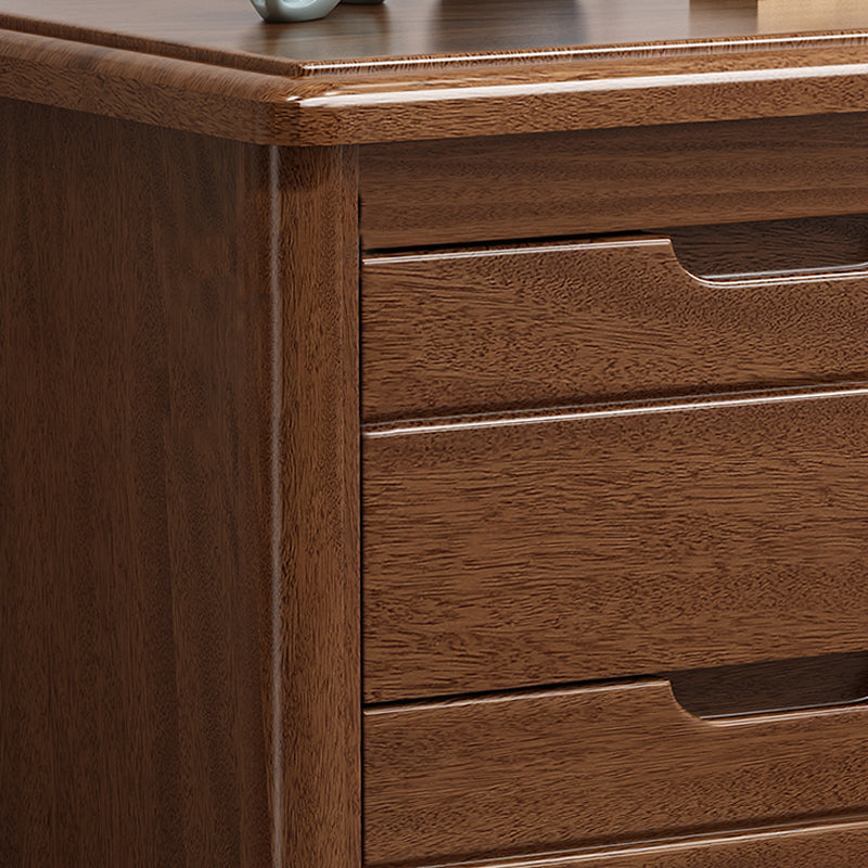 Walnussbett -Nachttisch zeitgenössischer Nachtkabinett mit Schubladen