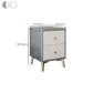 2 Drawers Solid Wood Nightstand Contemporary Night Table With Legs ,19.7" Tall