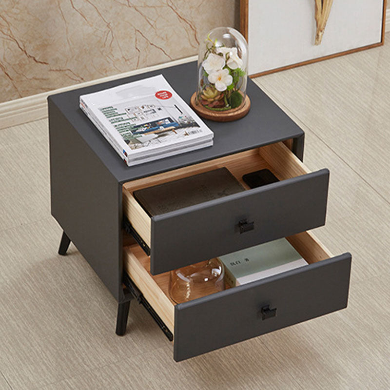 18.5" Tall Solid Wood Night Table Legs Included Bed Nightstand with 2 Drawers Clearhalo 'Bedroom Furniture' 'furn' 'furn_night_stand' 'Furniture' 'night_stand' 'Nightstands' 6583685