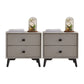 18.5" Tall Solid Wood Night Table Legs Included Bed Nightstand with 2 Drawers Light Gray 2 Piece Set Clearhalo 'Bedroom Furniture' 'furn' 'furn_night_stand' 'Furniture' 'night_stand' 'Nightstands' 6583692