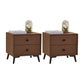 18.5" Tall Solid Wood Night Table Legs Included Bed Nightstand with 2 Drawers Khaki 2 Piece Set Clearhalo 'Bedroom Furniture' 'furn' 'furn_night_stand' 'Furniture' 'night_stand' 'Nightstands' 6583703