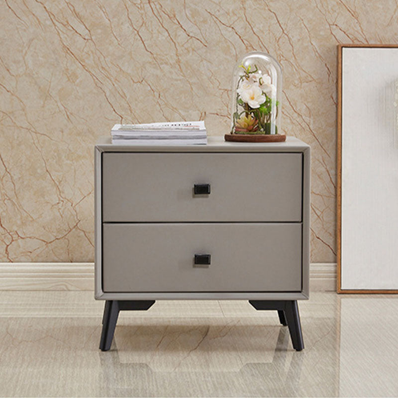18.5" Tall Solid Wood Night Table Legs Included Bed Nightstand with 2 Drawers Clearhalo 'Bedroom Furniture' 'furn' 'furn_night_stand' 'Furniture' 'night_stand' 'Nightstands' 6583704