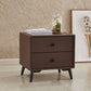 18.5" Tall Solid Wood Night Table Legs Included Bed Nightstand with 2 Drawers Dark Coffee 1 Piece Clearhalo 'Bedroom Furniture' 'furn' 'furn_night_stand' 'Furniture' 'night_stand' 'Nightstands' 6583710