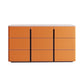 15.6-inch Width Contemporary Storage Chest Stone Dresser with 6/9 Drawers 71"L x 16"W x 31"H Orange Clearhalo 'Bedroom Furniture' 'Dressers & Chests' 'dressers_chests' 'furn' 'furn_dressers_chests' 'Furniture' 6583756
