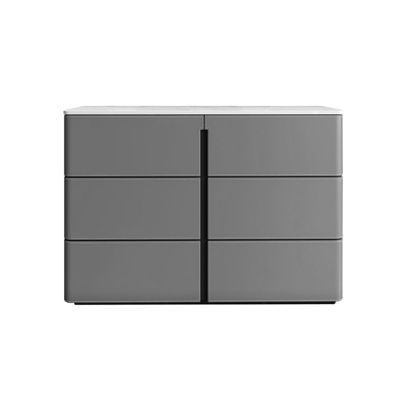 15.6-inch Width Contemporary Storage Chest Stone Dresser with 6/9 Drawers 47"L x 16"W x 31"H Grey Clearhalo 'Bedroom Furniture' 'Dressers & Chests' 'dressers_chests' 'furn' 'furn_dressers_chests' 'Furniture' 6583760