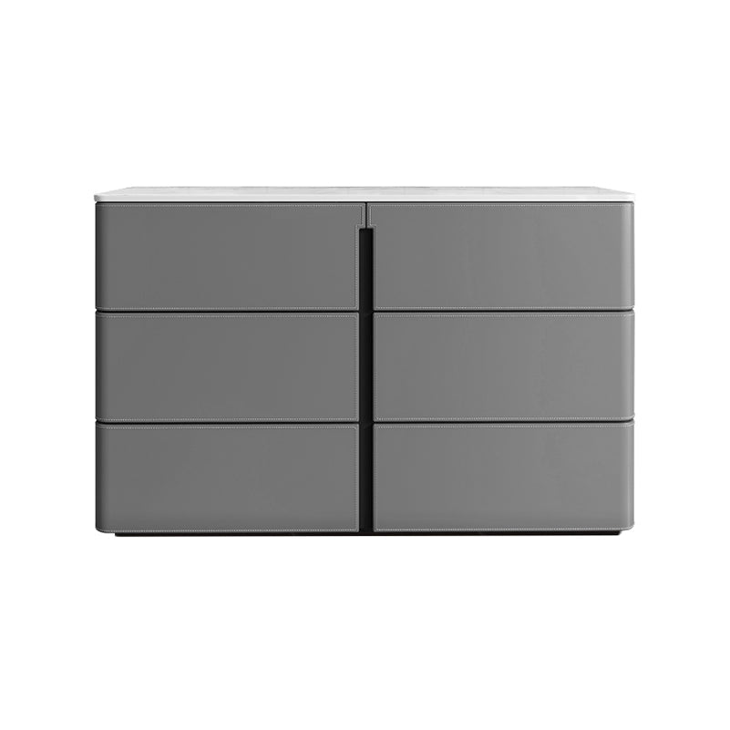 15.6-inch Width Contemporary Storage Chest Stone Dresser with 6/9 Drawers 55"L x 16"W x 31"H Grey Clearhalo 'Bedroom Furniture' 'Dressers & Chests' 'dressers_chests' 'furn' 'furn_dressers_chests' 'Furniture' 6583762