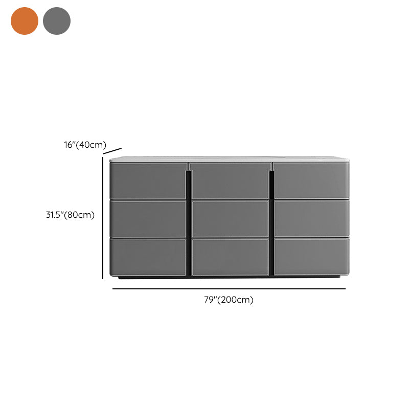 15.6-inch Width Contemporary Storage Chest Stone Dresser with 6/9 Drawers Clearhalo 'Bedroom Furniture' 'Dressers & Chests' 'dressers_chests' 'furn' 'furn_dressers_chests' 'Furniture' 6583775