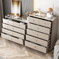 15,6-inch W opbergkist Klassiek Glam Stone opbergkistcommode