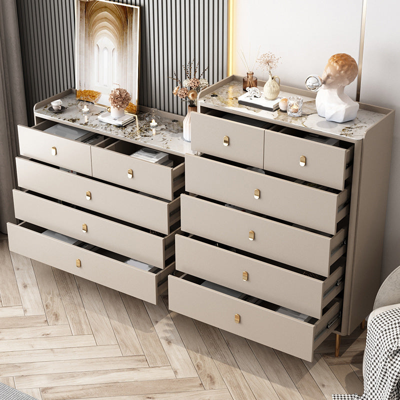 15,6-inch W opbergkist Klassiek Glam Stone opbergkistcommode