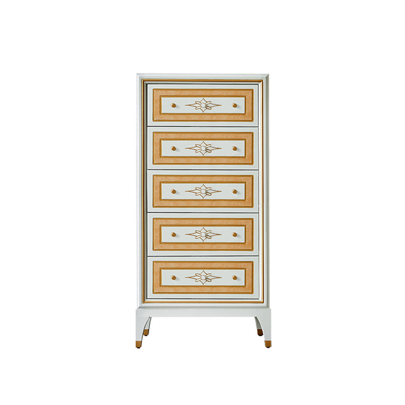14.82-inch Width Storage Chest Manufactured Wood Contemporary Dresser 24"L x 15"W x 48"H Gold Clearhalo 'Bedroom Furniture' 'Dressers & Chests' 'dressers_chests' 'furn' 'furn_dressers_chests' 'Furniture' 6583804