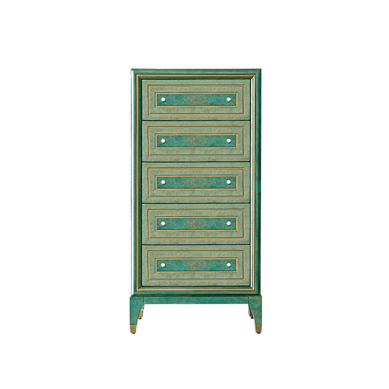 14.82-inch Width Storage Chest Manufactured Wood Contemporary Dresser 24"L x 15"W x 48"H Green Clearhalo 'Bedroom Furniture' 'Dressers & Chests' 'dressers_chests' 'furn' 'furn_dressers_chests' 'Furniture' 6583820
