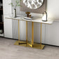 Stone Rectangle Console Table 31.5" Tall Rectangle Accent Table
