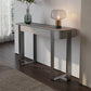 Stone Half Moon Console Table 1-shelf 33.46" Tall Accent Table
