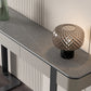 Stone Half Moon Console Table 1-shelf 33.46" Tall Accent Table