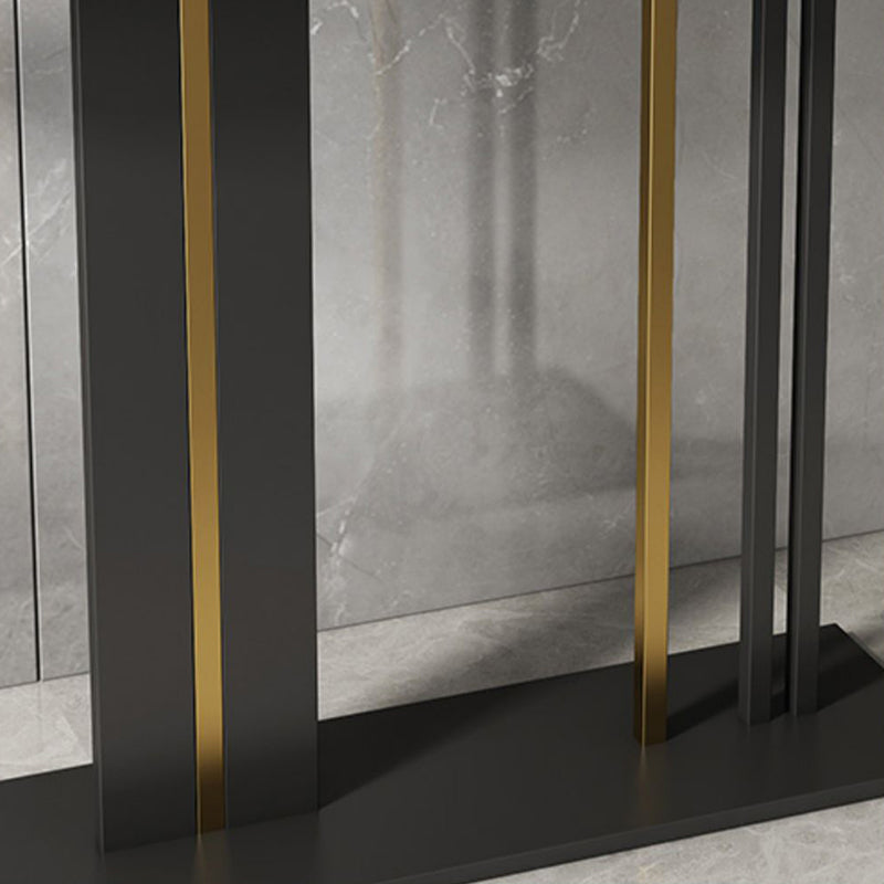 Modern 31.5" Tall Console Table Stone Abstract Base Accent Table for Hall