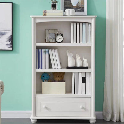 Wooden Closed Back Bookcase Contemporary Standard Bookshelf with Shelves