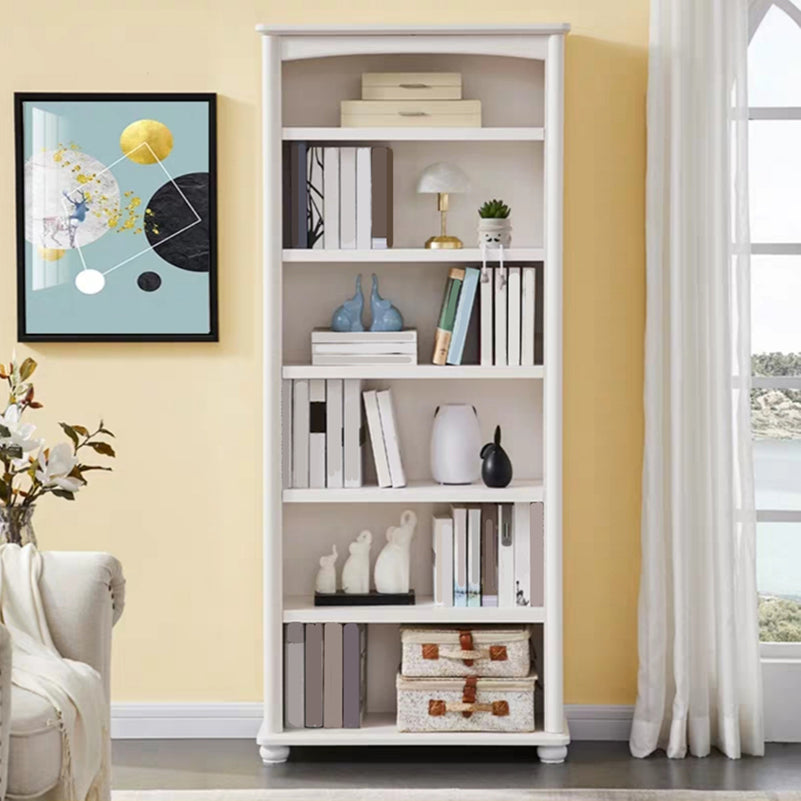 Wooden Closed Back Bookcase Contemporary Standard Bookshelf with Shelves