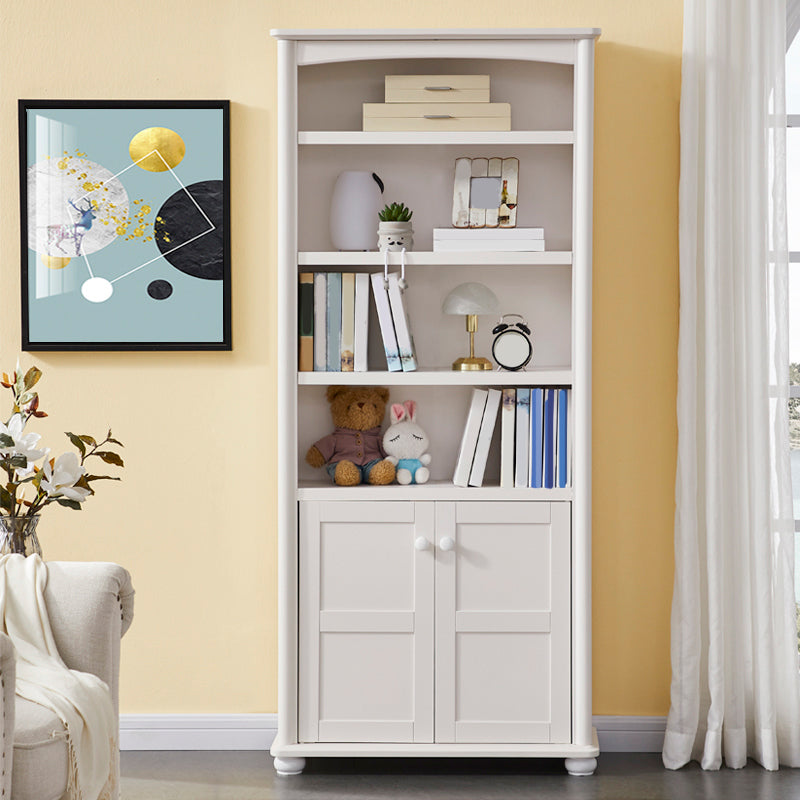 Wooden Closed Back Bookcase Contemporary Standard Bookshelf with Shelves