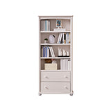 Wooden Closed Back Bookcase Contemporary Standard Bookshelf with Shelves