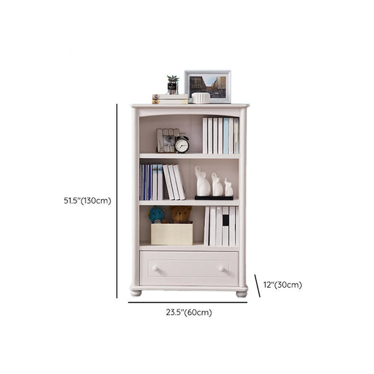 Wooden Closed Back Bookcase Contemporary Standard Bookshelf with Shelves