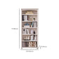 Wooden Closed Back Bookcase Contemporary Standard Bookshelf with Shelves