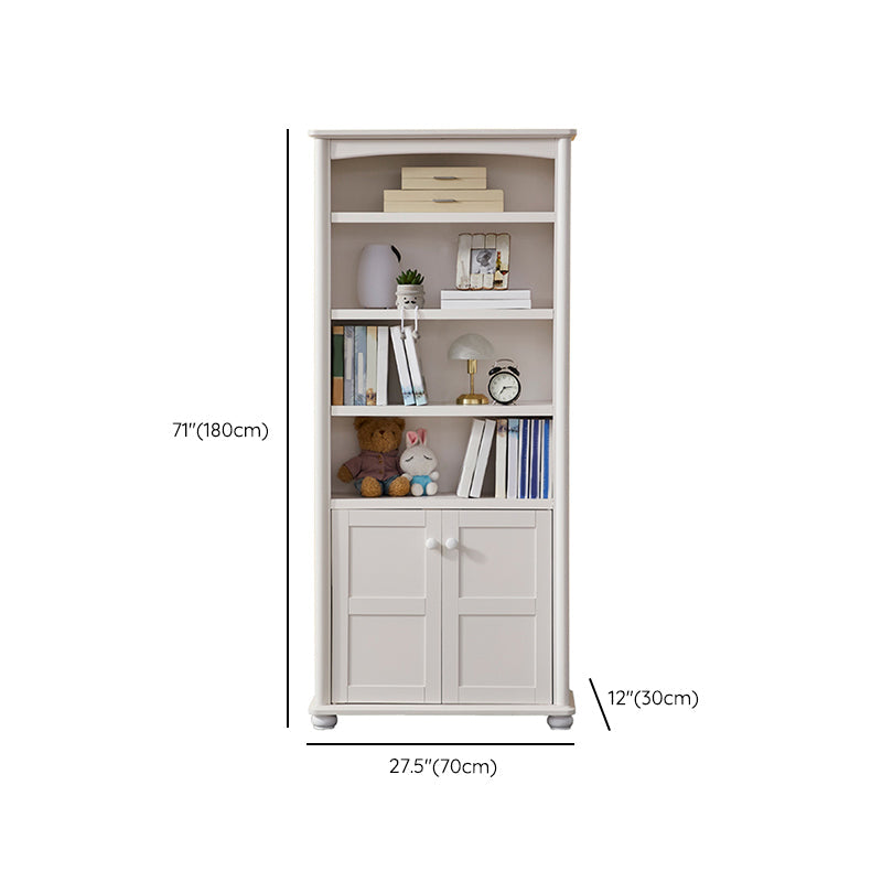 Wooden Closed Back Bookcase Contemporary Standard Bookshelf with Shelves