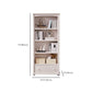 Wooden Closed Back Bookcase Contemporary Standard Bookshelf with Shelves