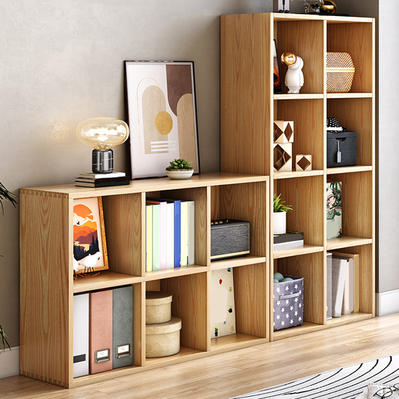 Natural Standard Bookshelf Wooden Contemporary Bookcase with Shelves Clearhalo 'Bookcases' 'furn' 'furn_bookcases' 'Furniture' 'Office Furniture' 6584601