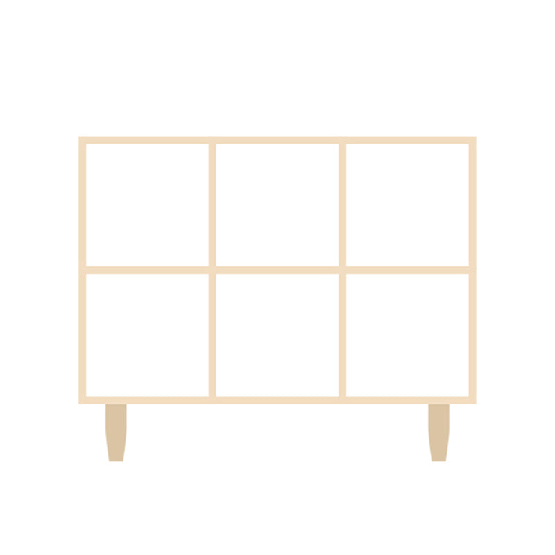 Natural Standard Bookshelf Wooden Contemporary Bookcase with Shelves 40.9"L x 11.8"W x 33.5"H Open Back Clearhalo 'Bookcases' 'furn' 'furn_bookcases' 'Furniture' 'Office Furniture' 6584605