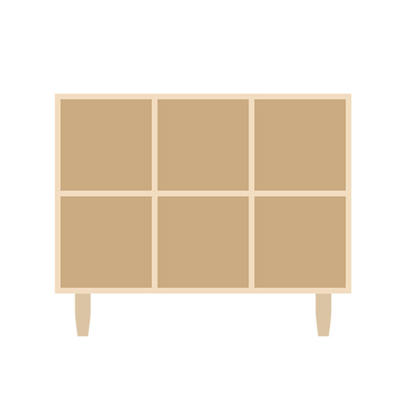 Natural Standard Bookshelf Wooden Contemporary Bookcase with Shelves 40.9"L x 11.8"W x 33.5"H Closed Back Clearhalo 'Bookcases' 'furn' 'furn_bookcases' 'Furniture' 'Office Furniture' 6584607