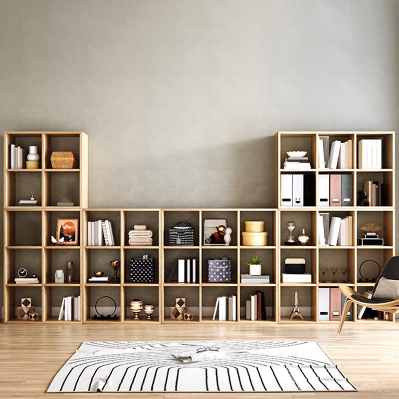 Natural Standard Bookshelf Wooden Contemporary Bookcase with Shelves Clearhalo 'Bookcases' 'furn' 'furn_bookcases' 'Furniture' 'Office Furniture' 6584608