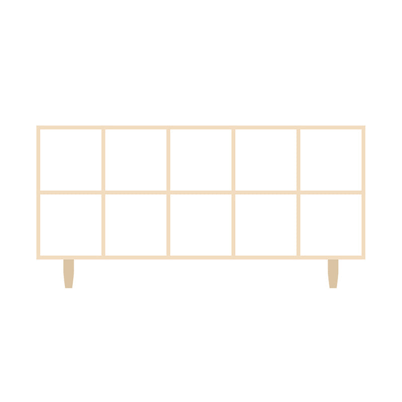 Natural Standard Bookshelf Wooden Contemporary Bookcase with Shelves 67.7"L x 11.8"W x 33.5"H Open Back Clearhalo 'Bookcases' 'furn' 'furn_bookcases' 'Furniture' 'Office Furniture' 6584614