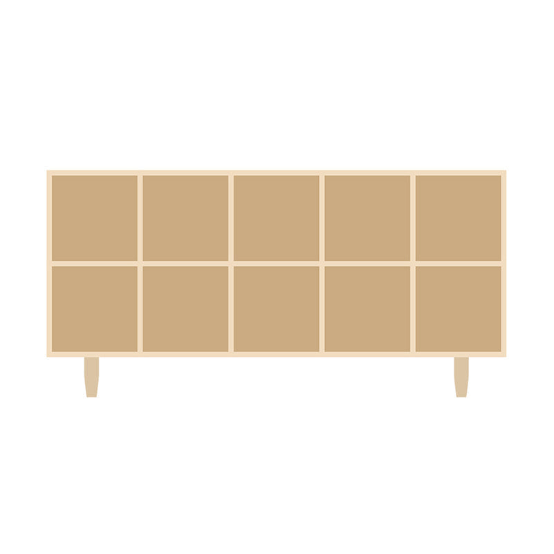 Natural Standard Bookshelf Wooden Contemporary Bookcase with Shelves 67.7"L x 11.8"W x 33.5"H Closed Back Clearhalo 'Bookcases' 'furn' 'furn_bookcases' 'Furniture' 'Office Furniture' 6584616