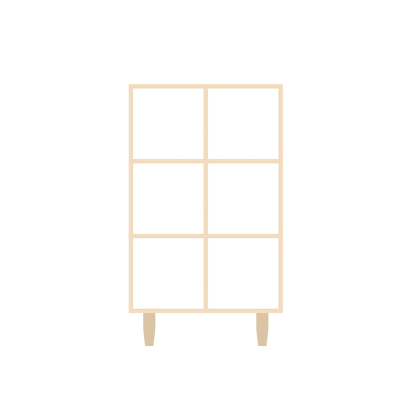 Natural Standard Bookshelf Wooden Contemporary Bookcase with Shelves 27.6"L x 11.8"W x 46.9"H Open Back Clearhalo 'Bookcases' 'furn' 'furn_bookcases' 'Furniture' 'Office Furniture' 6584618