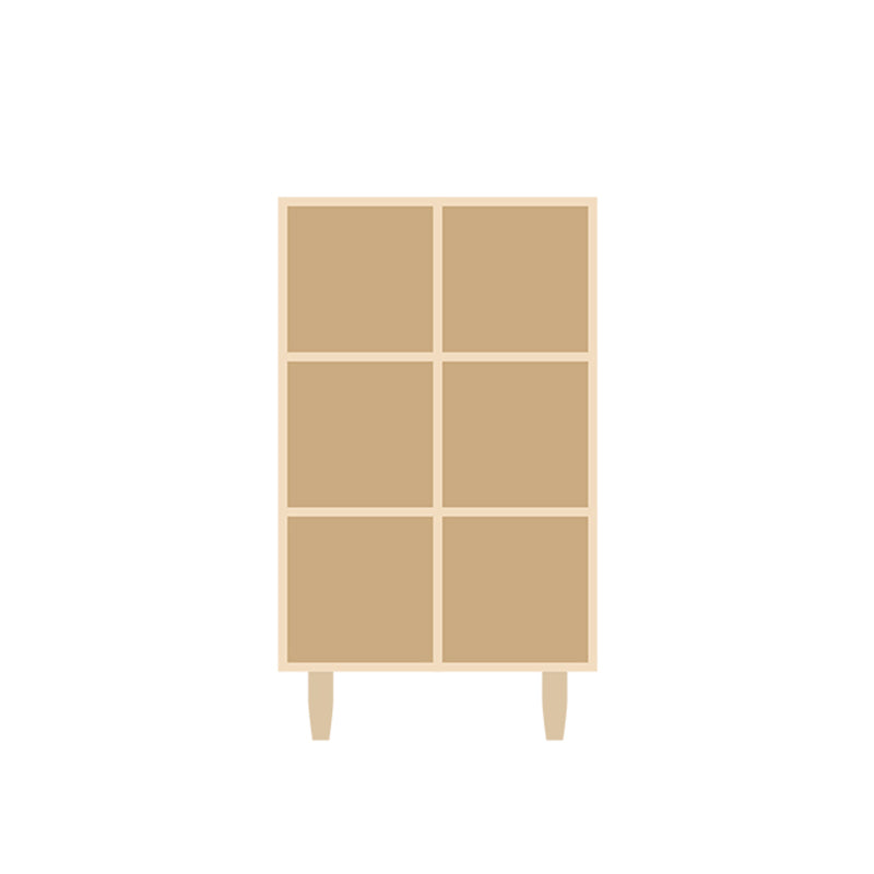 Natural Standard Bookshelf Wooden Contemporary Bookcase with Shelves 27.6"L x 11.8"W x 46.9"H Closed Back Clearhalo 'Bookcases' 'furn' 'furn_bookcases' 'Furniture' 'Office Furniture' 6584619