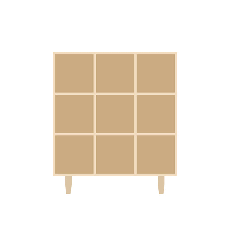 Natural Standard Bookshelf Wooden Contemporary Bookcase with Shelves 41"L x 12"W x 47"H Closed Back Clearhalo 'Bookcases' 'furn' 'furn_bookcases' 'Furniture' 'Office Furniture' 6584621