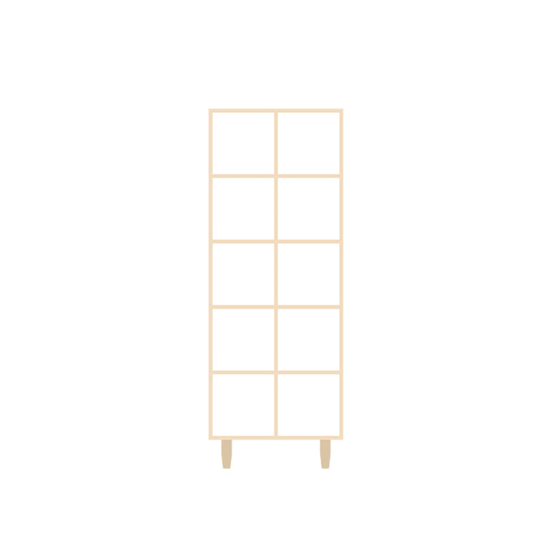 Natural Standard Bookshelf Wooden Contemporary Bookcase with Shelves 27.6"L x 11.8"W x 73.6"H Open Back Clearhalo 'Bookcases' 'furn' 'furn_bookcases' 'Furniture' 'Office Furniture' 6584624