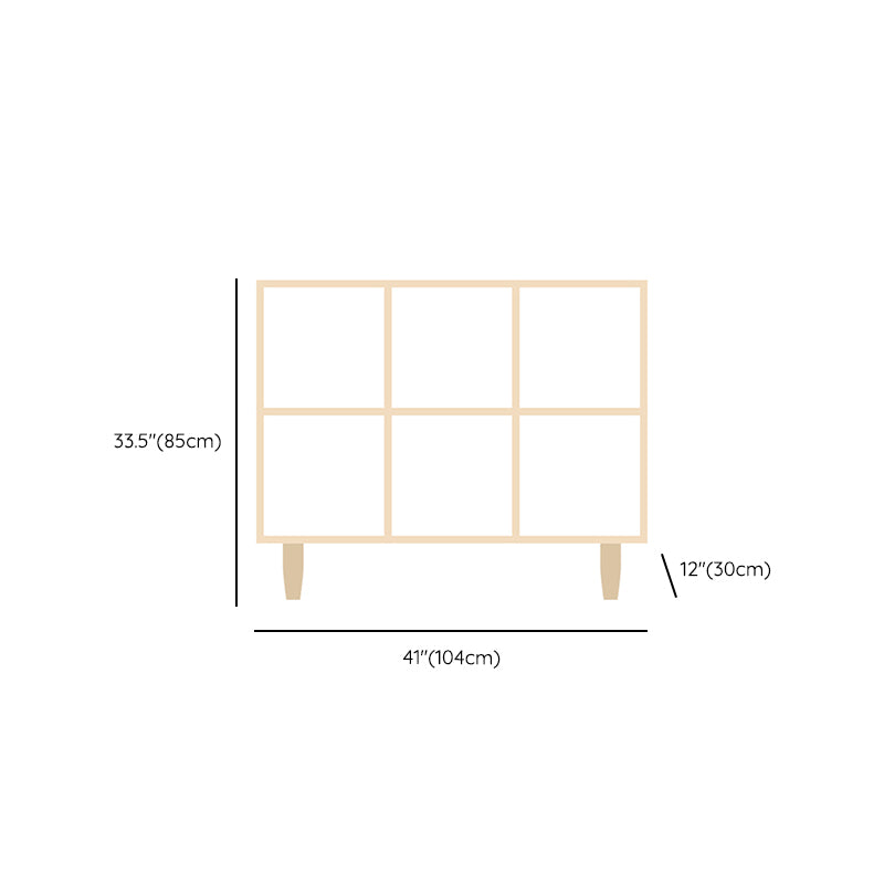 Natural Standard Bookshelf Wooden Contemporary Bookcase with Shelves Clearhalo 'Bookcases' 'furn' 'furn_bookcases' 'Furniture' 'Office Furniture' 6584628