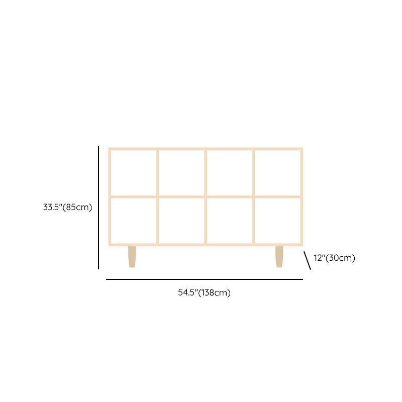 Natural Standard Bookshelf Wooden Contemporary Bookcase with Shelves Clearhalo 'Bookcases' 'furn' 'furn_bookcases' 'Furniture' 'Office Furniture' 6584632