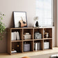 Contemporary Wooden Bookcase Standard Natural Bookshelf with Shelves