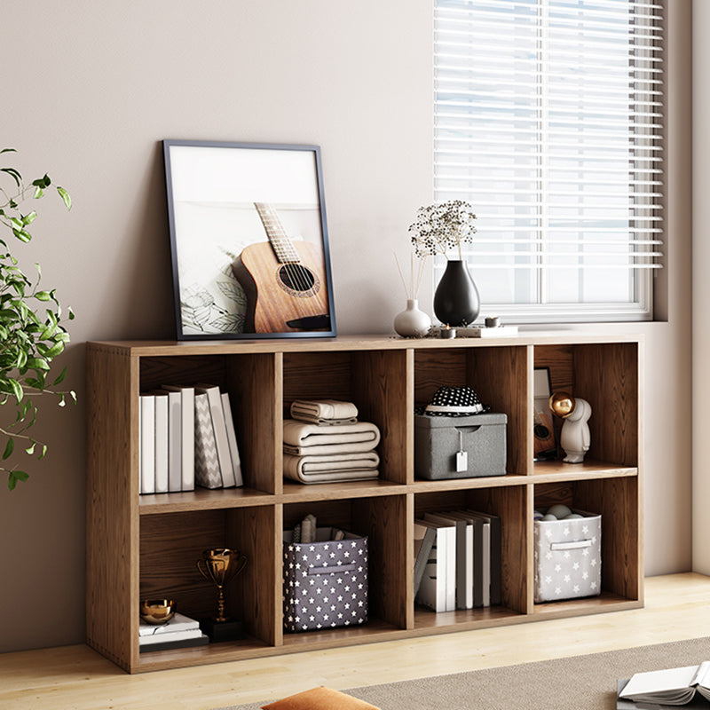 Contemporary Wooden Bookcase Standard Natural Bookshelf with Shelves